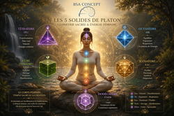 figure géométrie sacrée solide de platon BSA concept