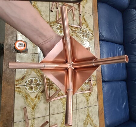 chapeaux et sommet connecteur pyramide cuivre pour m&eacute;ditation ou autres