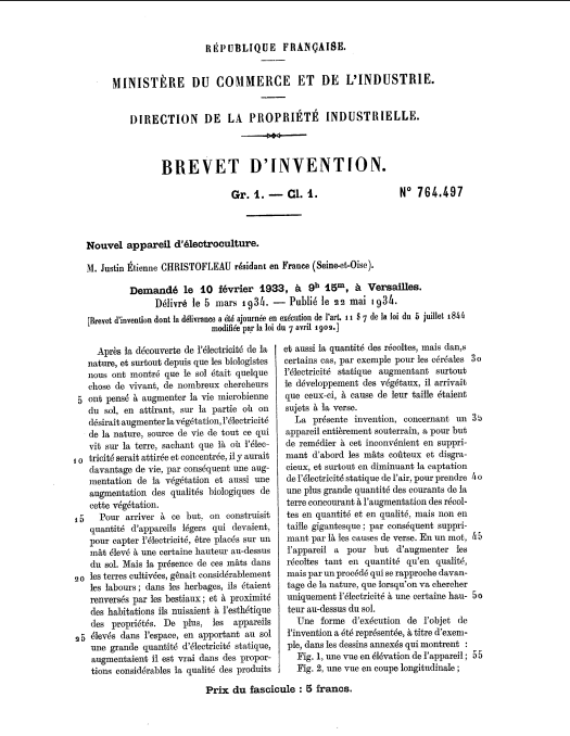 cliquez ici pour voir le plan du brevet en pdf de Justin-Etienne Christofleau 